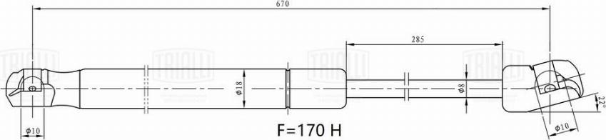 Trialli GS 1903 - Ammortizzatore pneumatico, Cofano motore autozon.pro