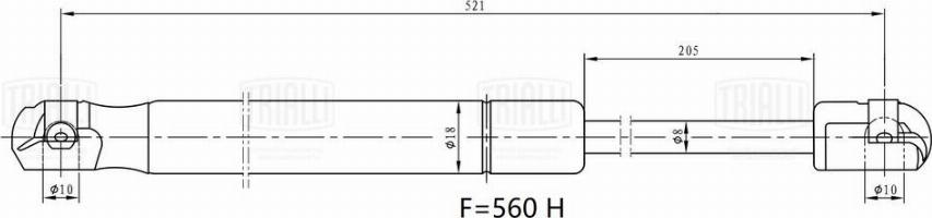 Trialli GS 1854 - Ammortizatore pneumatico, Cofano bagagli / vano carico autozon.pro