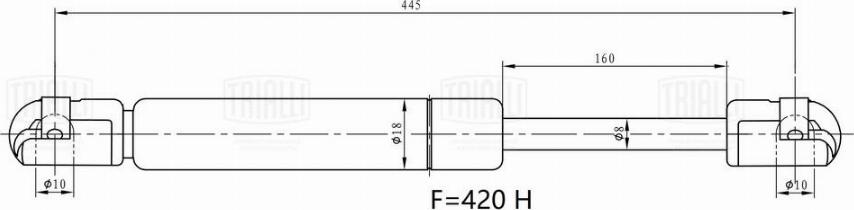 Trialli GS 2404 - Ammortizatore pneumatico, Cofano bagagli / vano carico autozon.pro