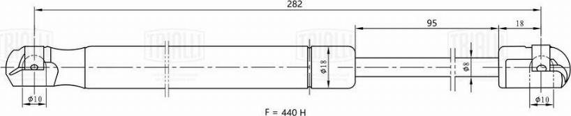 Trialli GS 2506 - Ammortizatore pneumatico, Cofano bagagli / vano carico autozon.pro