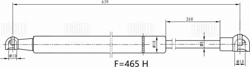 Trialli GS 2301 - Ammortizatore pneumatico, Cofano bagagli / vano carico autozon.pro