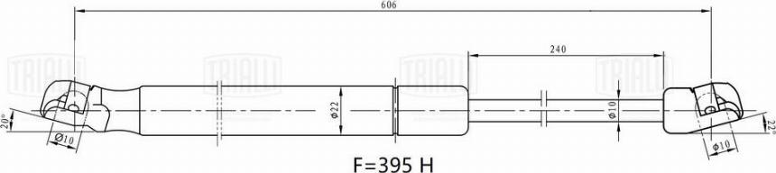 Trialli GS 2303 - Ammortizatore pneumatico, Cofano bagagli / vano carico autozon.pro