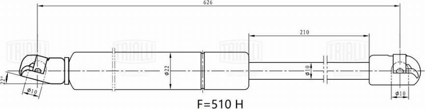 Trialli GS 2302 - Ammortizatore pneumatico, Cofano bagagli / vano carico autozon.pro