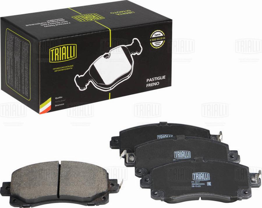 Trialli PF 4017 - Kit pastiglie freno, Freno a disco autozon.pro