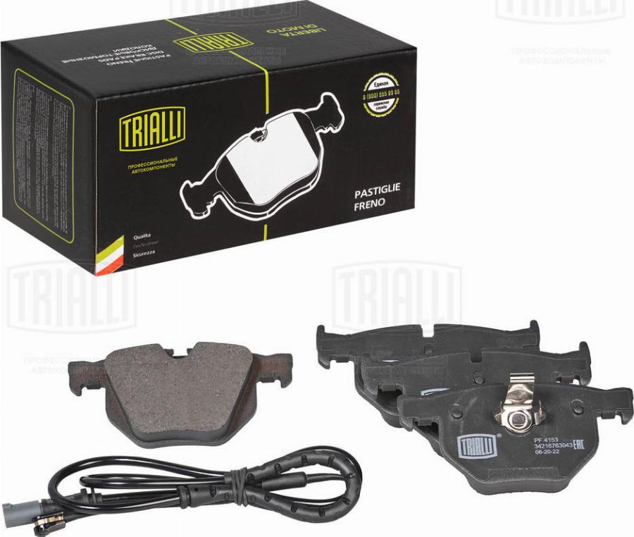 Trialli PF 4153 - Kit pastiglie freno, Freno a disco autozon.pro