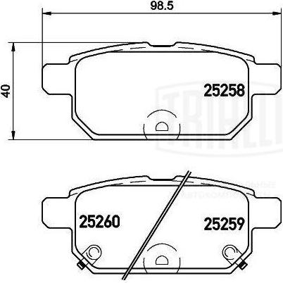 Trialli PF 4100 - Kit pastiglie freno, Freno a disco autozon.pro