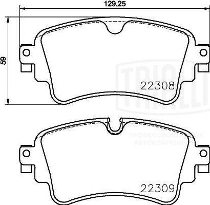 Trialli PF 4349 - Kit pastiglie freno, Freno a disco autozon.pro