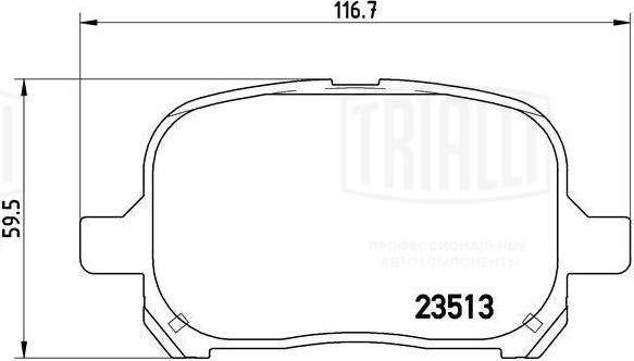 Trialli PF 4347 - Kit pastiglie freno, Freno a disco autozon.pro