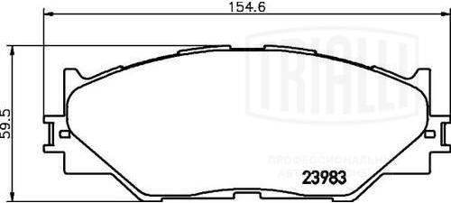 Trialli PF 4359 - Kit pastiglie freno, Freno a disco autozon.pro