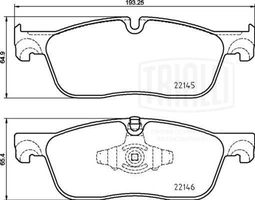 Trialli PF 4350 - Kit pastiglie freno, Freno a disco autozon.pro