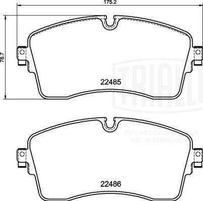 Trialli PF 4351 - Kit pastiglie freno, Freno a disco autozon.pro