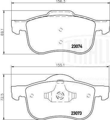 Trialli PF 4369 - Kit pastiglie freno, Freno a disco autozon.pro