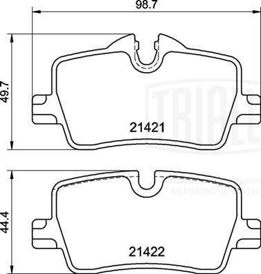 Trialli PF 4309 - Kit pastiglie freno, Freno a disco autozon.pro