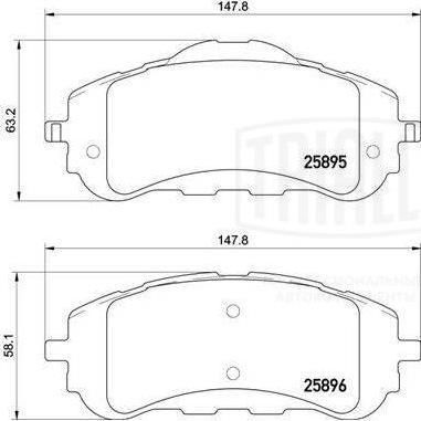 Trialli PF 4318 - Kit pastiglie freno, Freno a disco autozon.pro