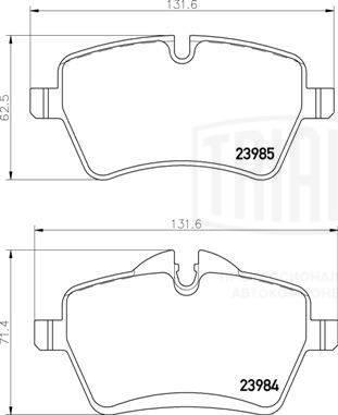 Trialli PF 4388 - Kit pastiglie freno, Freno a disco autozon.pro