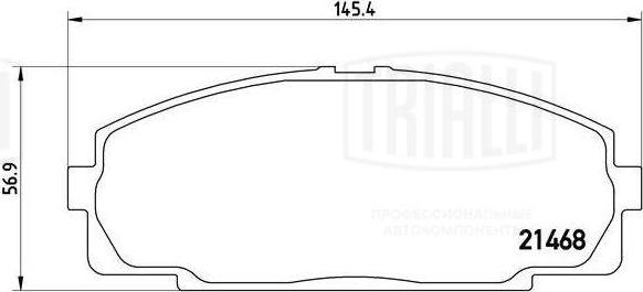 Trialli PF 4339 - Kit pastiglie freno, Freno a disco autozon.pro