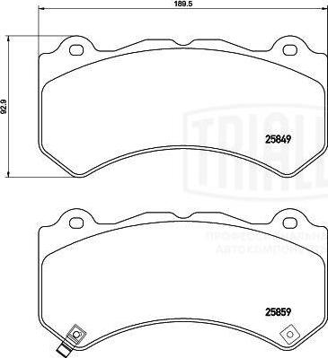 Trialli PF 4378 - Kit pastiglie freno, Freno a disco autozon.pro