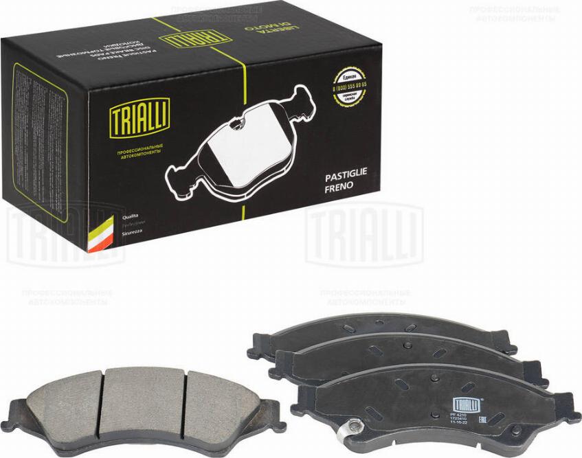 Trialli PF 4210 - Kit pastiglie freno, Freno a disco autozon.pro