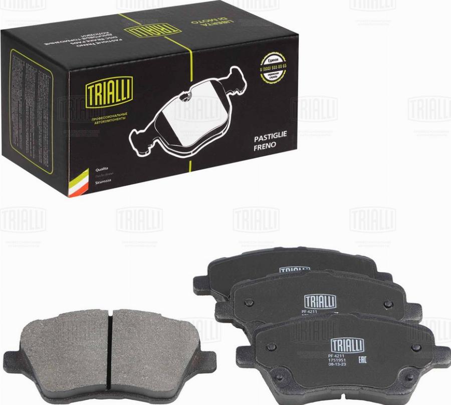 Trialli PF 4211 - Kit pastiglie freno, Freno a disco autozon.pro