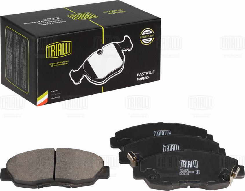 Trialli PF 4218 - Kit pastiglie freno, Freno a disco autozon.pro