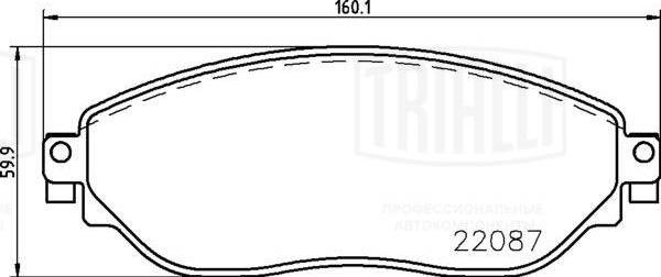 Trialli PF 0915 - Kit pastiglie freno, Freno a disco autozon.pro