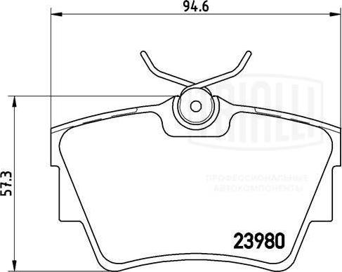 Trialli PF 0975 - Kit pastiglie freno, Freno a disco autozon.pro