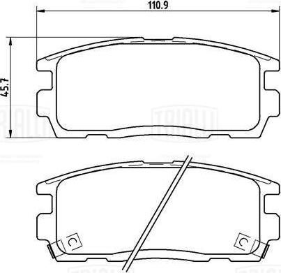 Trialli PF 0573CR - Kit pastiglie freno, Freno a disco autozon.pro