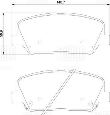 Trialli PF 0809CR - Kit pastiglie freno, Freno a disco autozon.pro