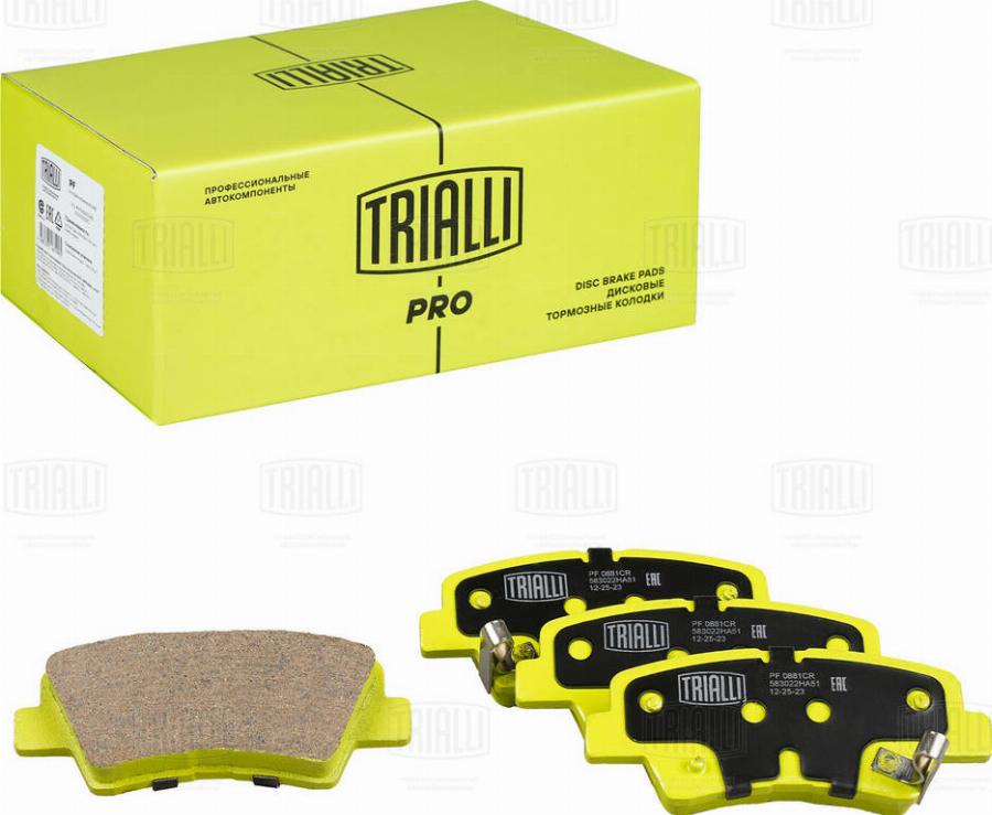 Trialli PF 0881CR - Kit pastiglie freno, Freno a disco autozon.pro