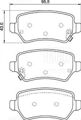 Trialli PF 0879CR - Kit pastiglie freno, Freno a disco autozon.pro