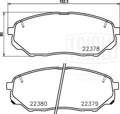 Trialli PF 0877 - Kit pastiglie freno, Freno a disco autozon.pro