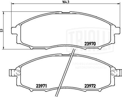 Trialli PF 1405 - Kit pastiglie freno, Freno a disco autozon.pro