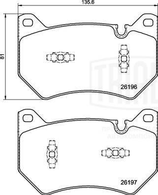 Trialli PF 1006 - Kit pastiglie freno, Freno a disco autozon.pro