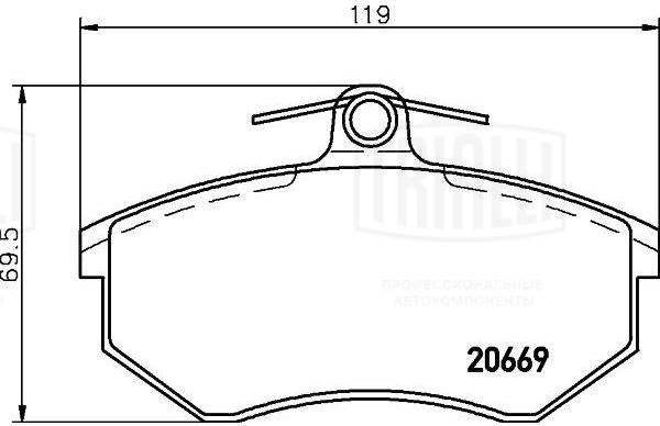 Trialli PF 2709 - Kit pastiglie freno, Freno a disco autozon.pro