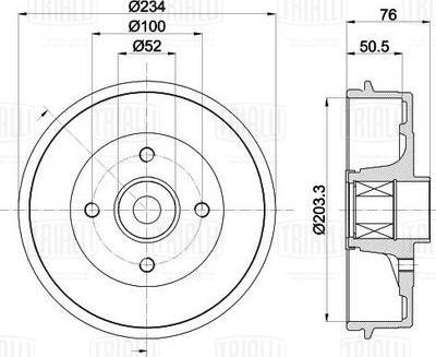 Trialli TF 051336 - Tamburo freno autozon.pro