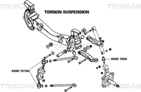 Triscan 8500 1504 - Giunto di supporto / guida autozon.pro