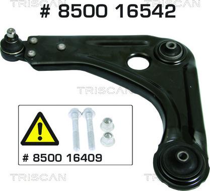 Triscan 8500 16542 - Braccio oscillante, Sospensione ruota autozon.pro