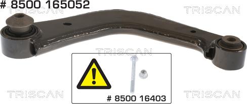 Triscan 8500 165052 - Braccio oscillante, Sospensione ruota autozon.pro