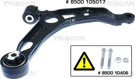 Triscan 8500 105017 - Braccio oscillante, Sospensione ruota autozon.pro