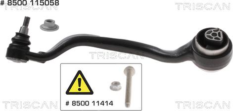 Triscan 8500 115058 - Braccio oscillante, Sospensione ruota autozon.pro