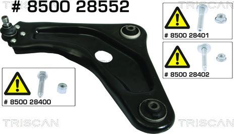 Triscan 8500 28552 - Braccio oscillante, Sospensione ruota autozon.pro