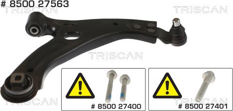 Triscan 8500 27563 - Braccio oscillante, Sospensione ruota autozon.pro