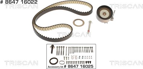 Triscan 8647 16022 - Kit cinghie dentate autozon.pro