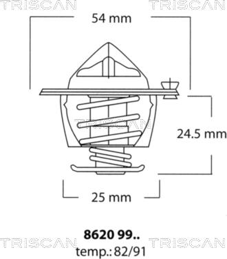 Triscan 8620 9991 - Termostato, Refrigerante autozon.pro