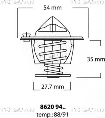 Triscan 8620 9491 - Termostato, Refrigerante autozon.pro