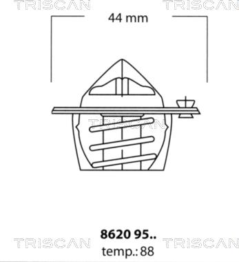 Triscan 8620 9588 - Termostato, Refrigerante autozon.pro