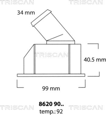 Triscan 8620 9092 - Termostato, Refrigerante autozon.pro