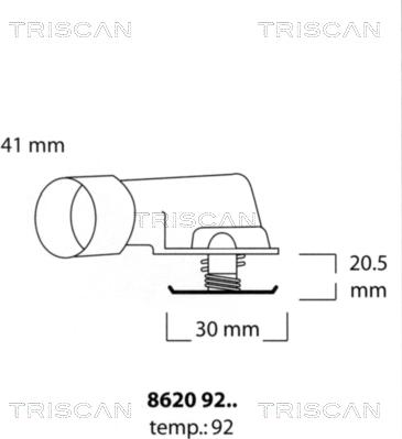 Triscan 8620 9292 - Termostato, Refrigerante autozon.pro