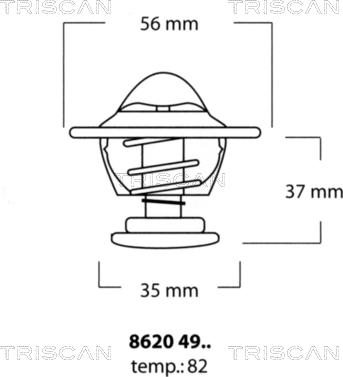 Triscan 8620 4982 - Termostato, Refrigerante autozon.pro