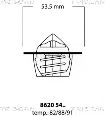 Triscan 8620 5488 - Termostato, Refrigerante autozon.pro